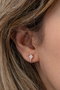 Heliophilia Silver Pendientes de Plata de Ley 925 con Oro Rosa y Circón